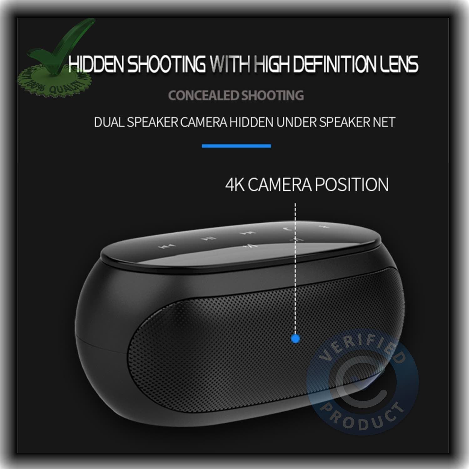 4k WiFi Spy Hidden Camera with Recorder in Bluetooth Speaker 4k WiFi Spy Hidden Camera with Recorder in Bluetooth Speaker
